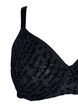Soutien-gorge intégral avec texte imprimé, Black, Packshot image number 2