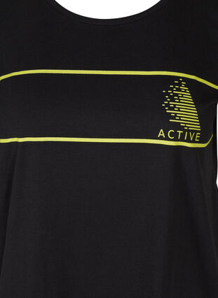 T-shirt de sport avec imprimé, Black, Packshot image number 2