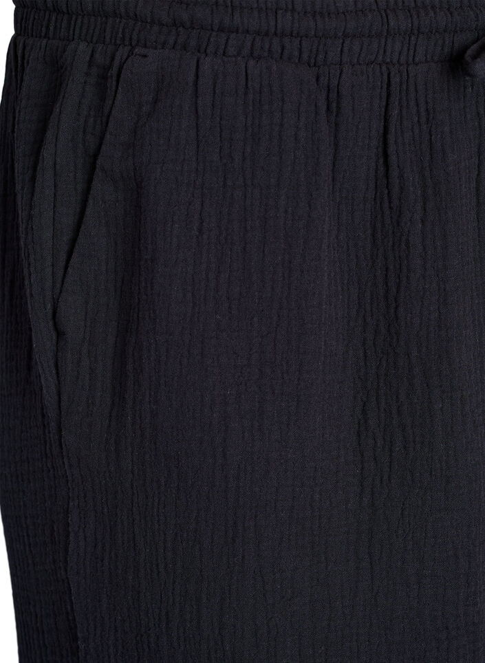 Pantalon culotte taille haute, Noir, Packshot image number 2