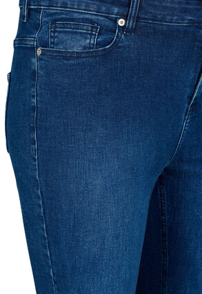 Ellen bootcut jeans met rauwe rand, Blue denim, Packshot image number 2