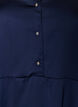 Robe en satin avec manches longues et col en V, Bleu, Packshot image number 2