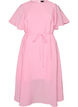 Enkellange jurk met vlindermouwen en strikceintuur, Roze, Packshot image number 0