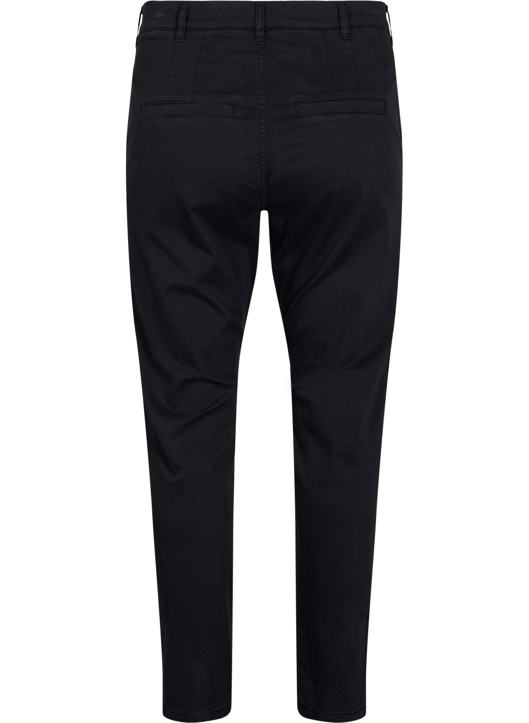 Zizzi Chinos en coton, Black, Packshot image number 1