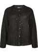 Cardigan met pailletten en knopen, Zwart, Packshot image number 0