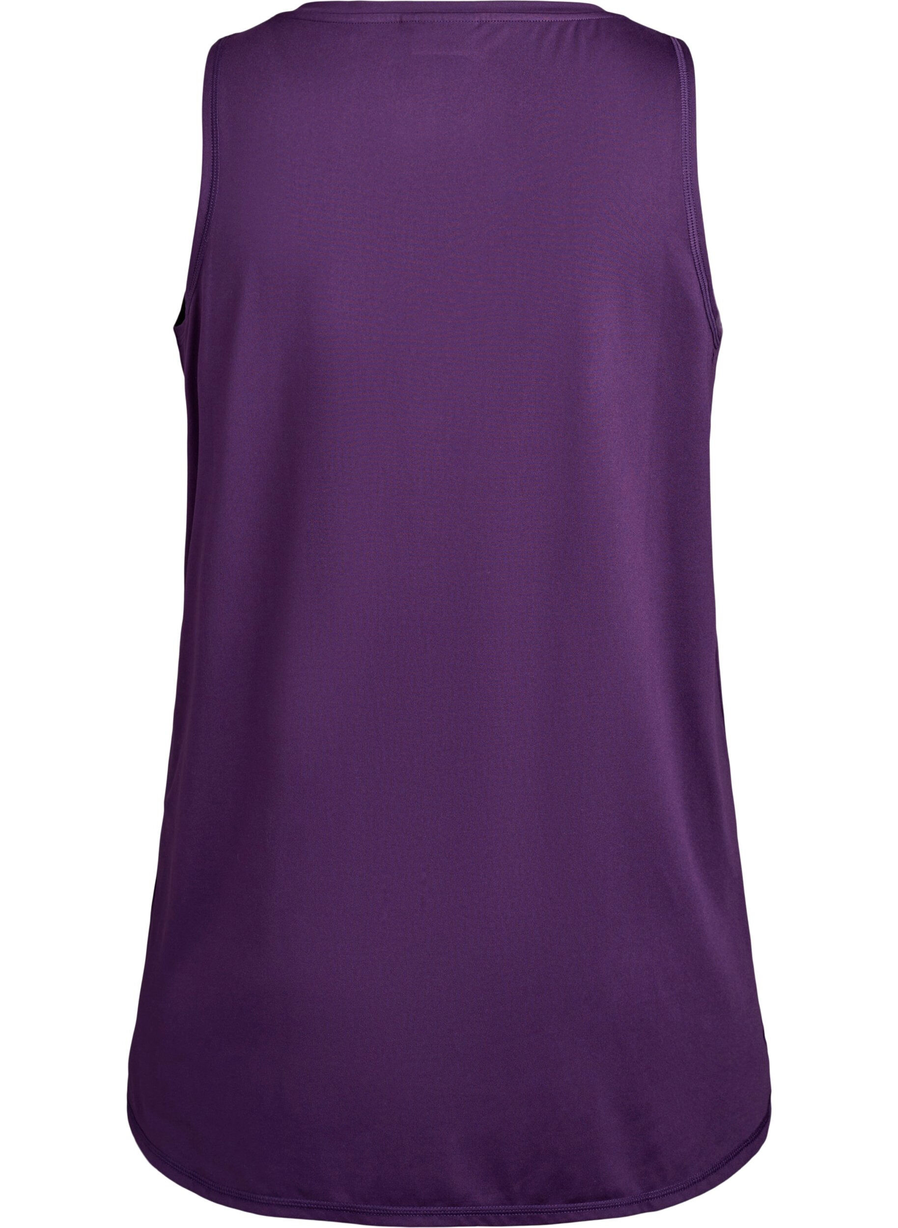 Zizzi Top de sport avec col en V, Violet, Packshot image number 1