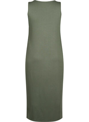 Mouwloze, geribde jurk van viscose, Thyme, Packshot image number 1
