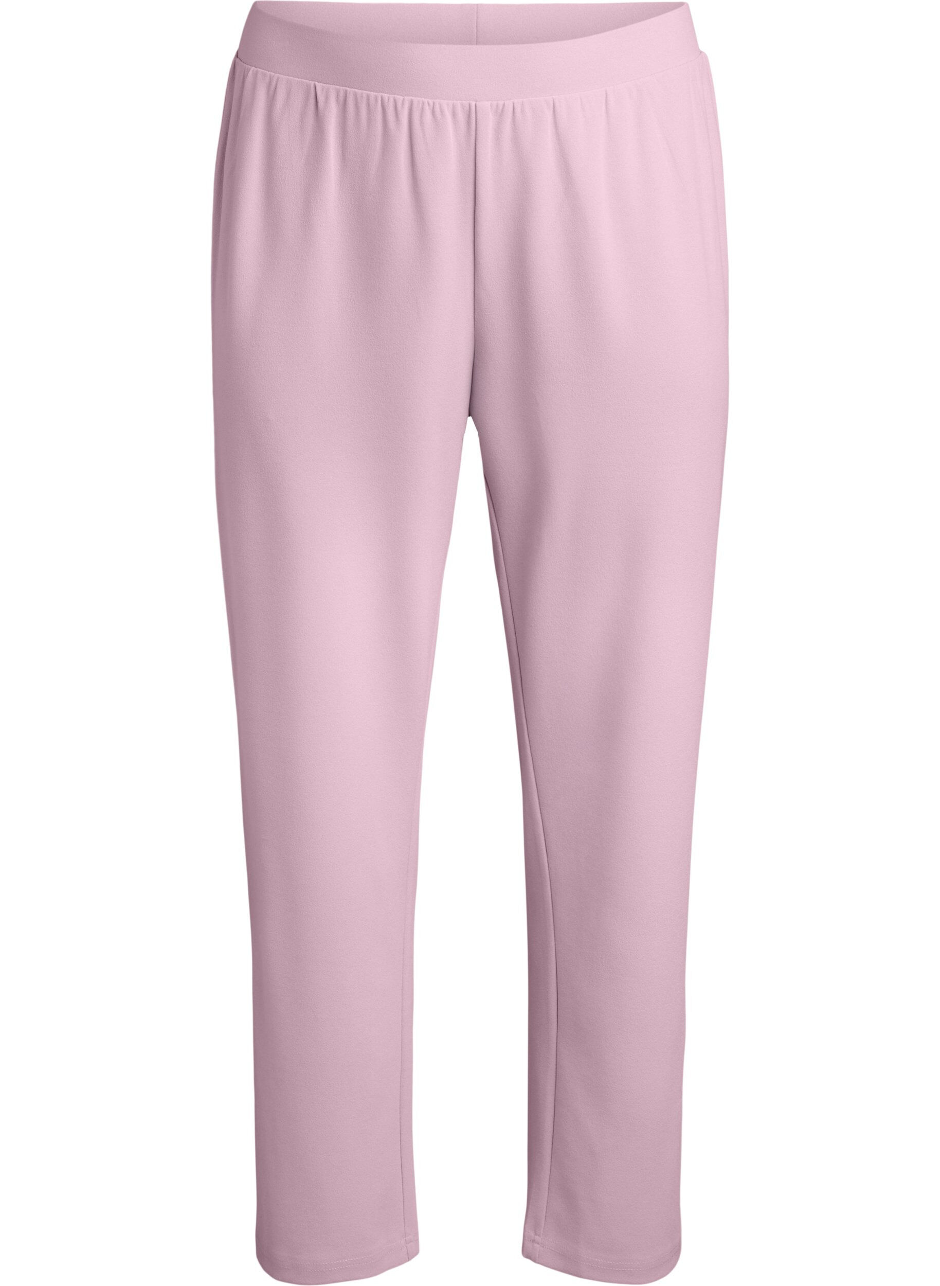 Zizzi Pantalon &agrave; coupe droite, Rose poudr&eacute;e, Packshot image number 0