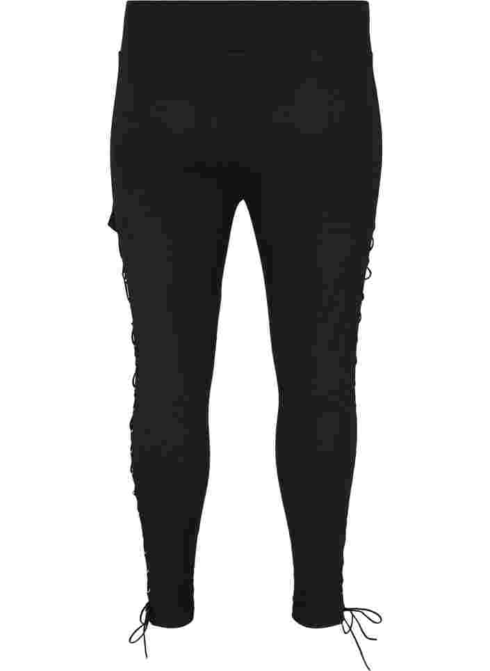 Leggings avec dentelle, Black, Packshot image number 1