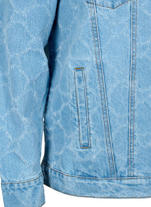 Spijkerjasje met destroy patroon, Blue denim, Packshot image number 3