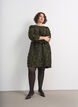 Robe textur&eacute;e &agrave; fils frang&eacute;s, Vert fonc&eacute;, Model image number 1