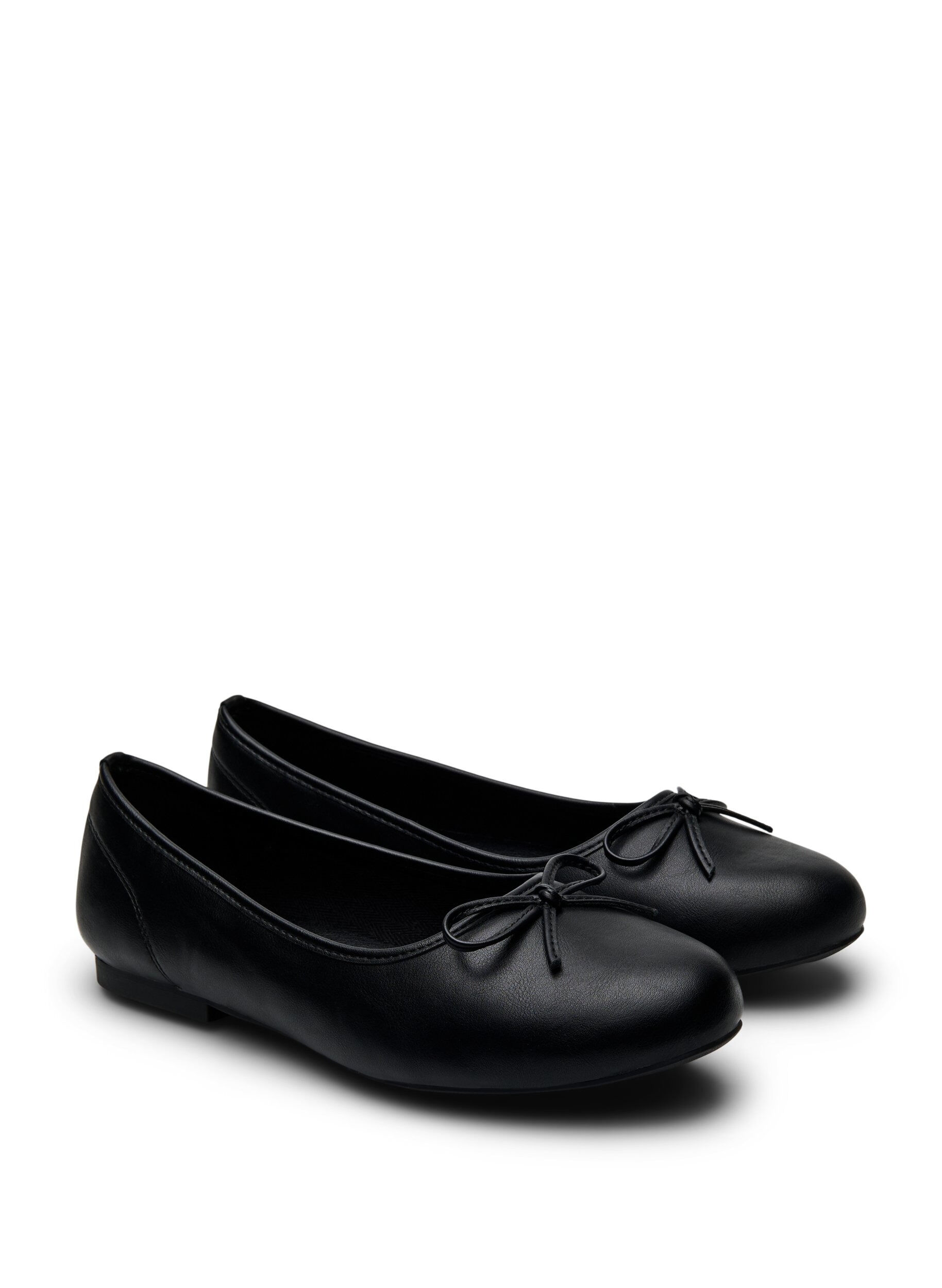 Zizzi Large - Ballerine avec n&oelig;ud, Noir, Packshot image number 1