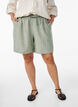 Losse shorts van linnen en viscose, Groen, Model image number 3