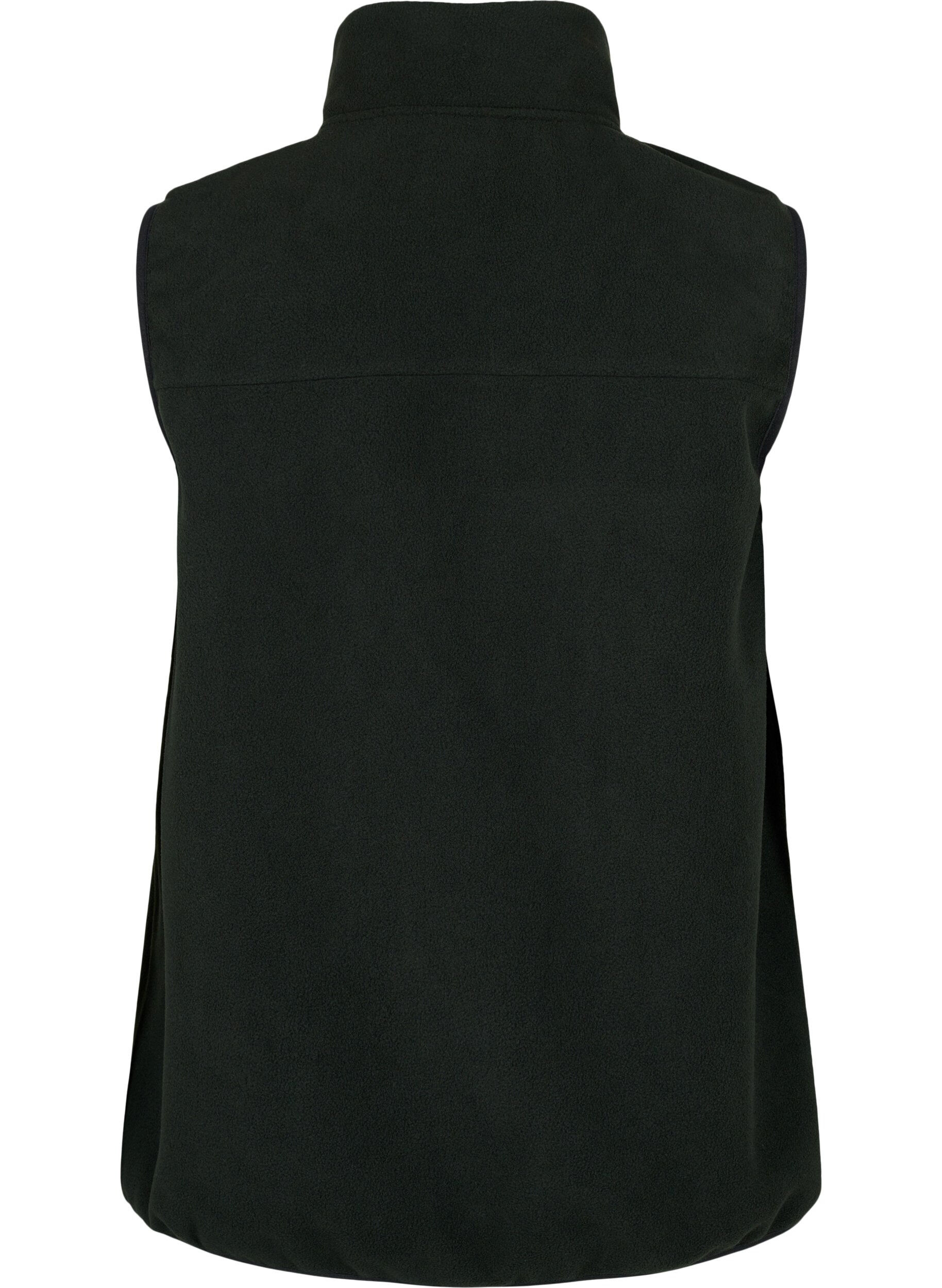 ZizziFleece vest met zakken, Zwart, Packshot image number 1