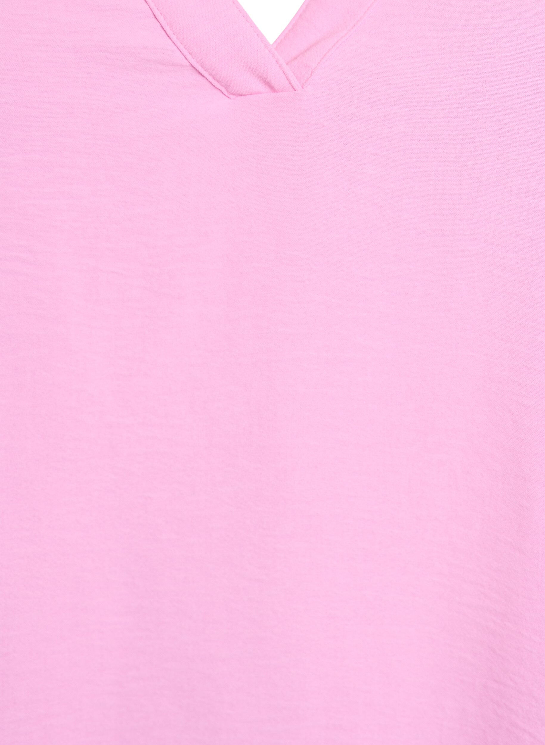 Zizzi Haut sans manches effet froiss&eacute;, Rose, Packshot image number 2