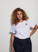 T-shirt en coton bio avec motif ourson, Blanc, Model image number 3