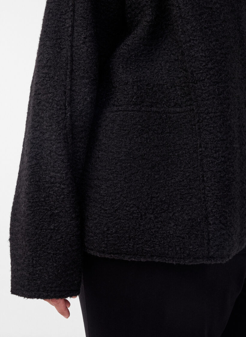 Losvallend vest met zakken, Zwart, Model image number 3