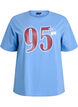 Sportief T-shirt in biologisch katoen, Blauw, Packshot image number 0