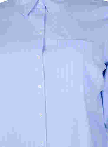 Chemise en coton mélangé, Blue w. White Stripe, Packshot image number 2