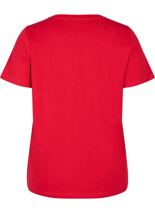 Kerst t-shirt in katoen, Tango Red Snowman, Packshot image number 1