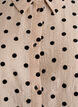 Midi overhemdjurk met polka dots en 3/4 mouwen, Beige, Packshot image number 2