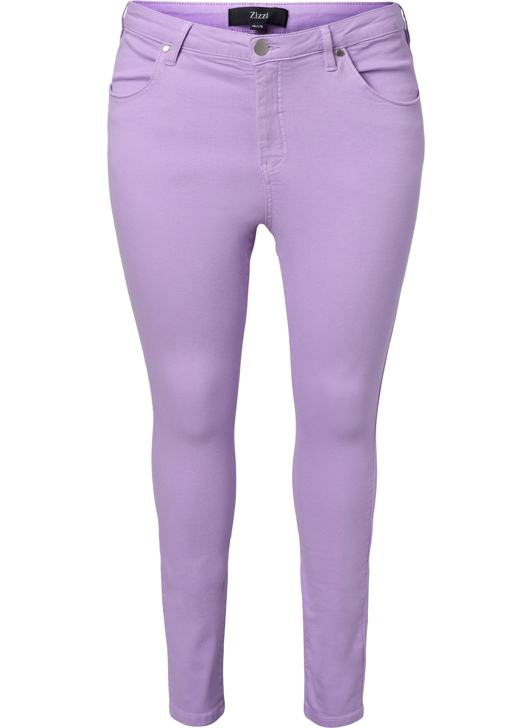 Zizzi Jean Amy &agrave; taille haute et coupe super slim, Lavender, Packshot image number 0