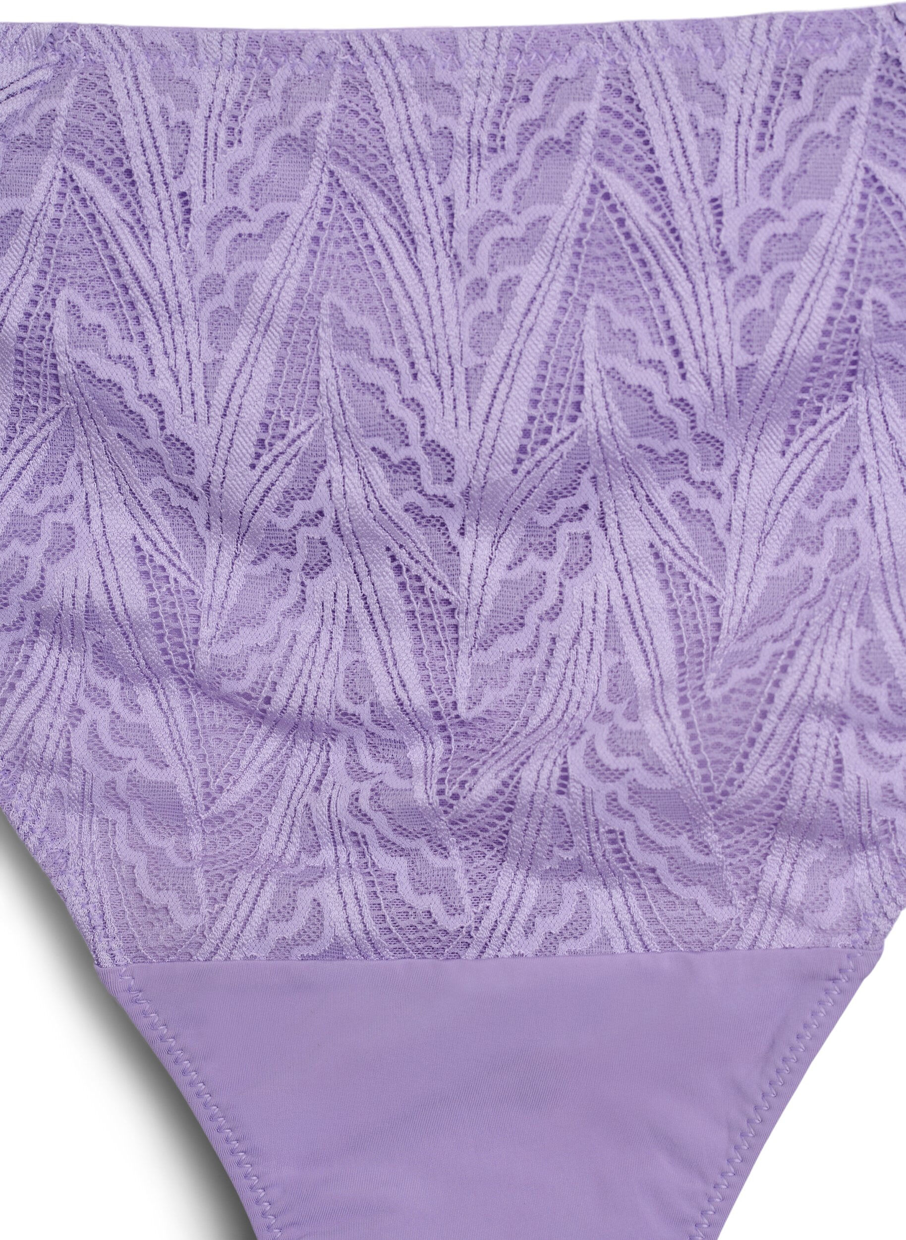 Zizzi String &agrave; dentelle de taille normale, Mauve, Packshot image number 2