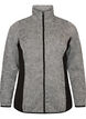 Cardigan d'entra&icirc;nement avec empi&egrave;cements contrastants et col montant, Gris anthracite, Packshot image number 0