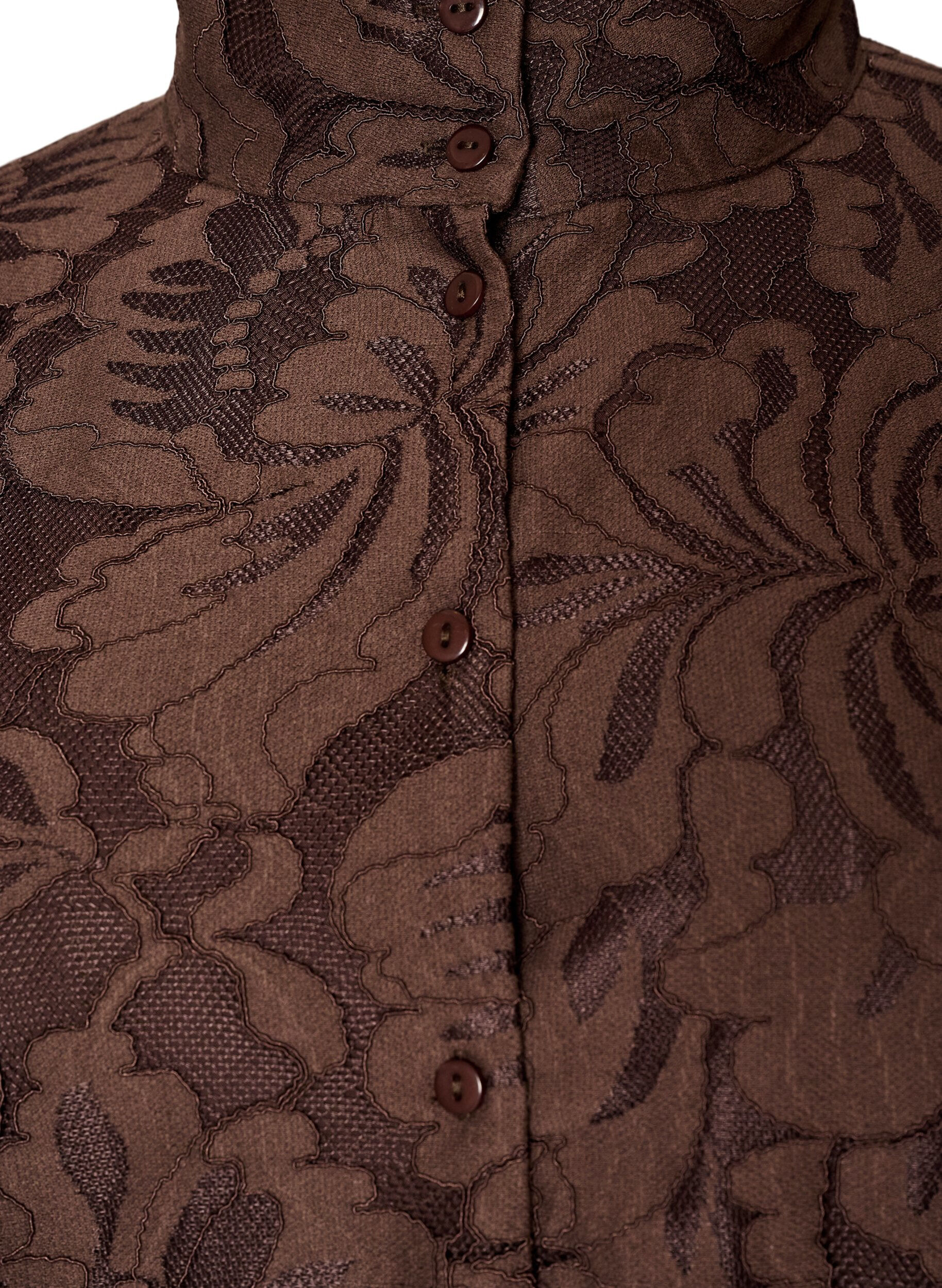 ZizziBomber en jacquard floral, Marron, Packshot image number 2