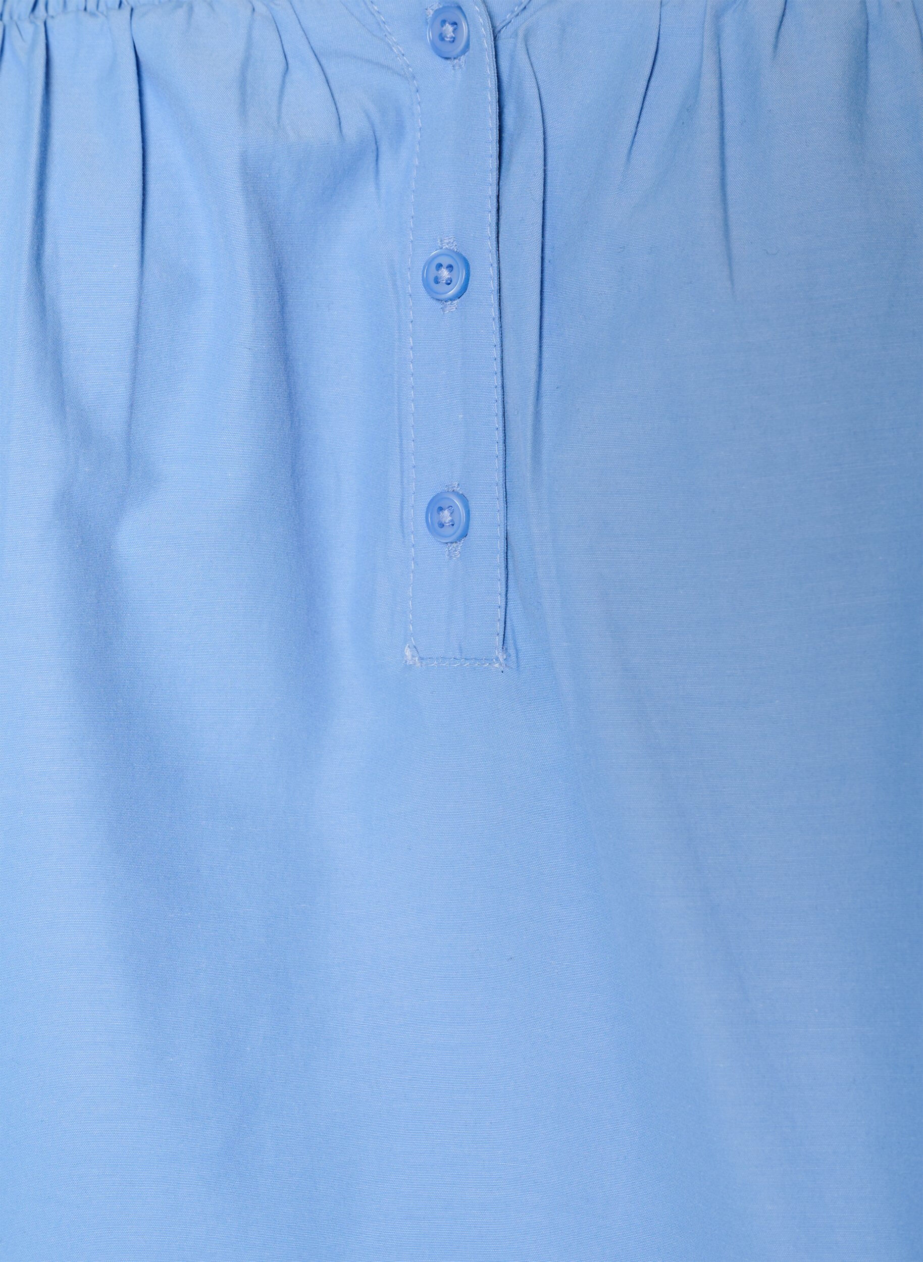 ZizziBlouse met smock en 3/4 mouwen, Blauw, Packshot image number 2