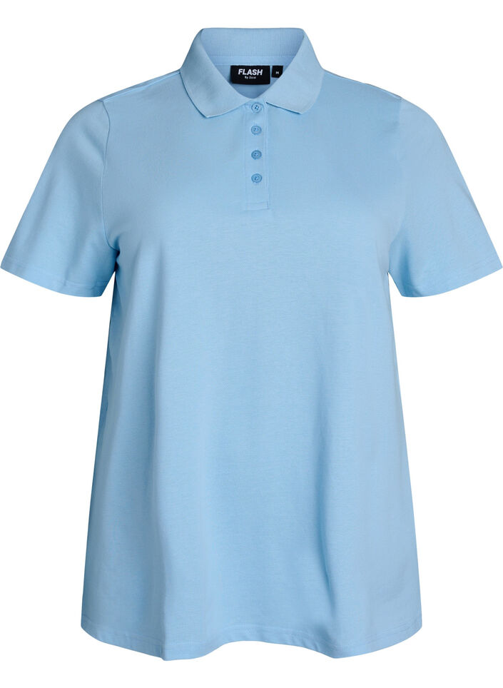Polo met korte mouwen, Blauw, Packshot image number 0