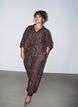Bomberjack met jacquard bloemenpatroon, Bruin, Model image number 1