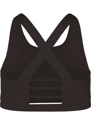 Brassière de sport avec détails au dos, Black, Packshot image number 1