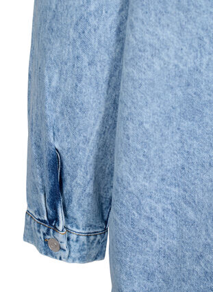 Veste en jean ample avec boutons, Light blue denim, Packshot image number 4