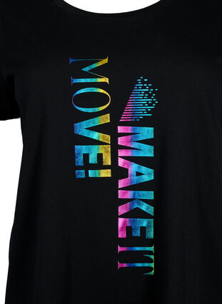 T-shirt de sport avec imprimé, Black Make It Move, Packshot image number 2