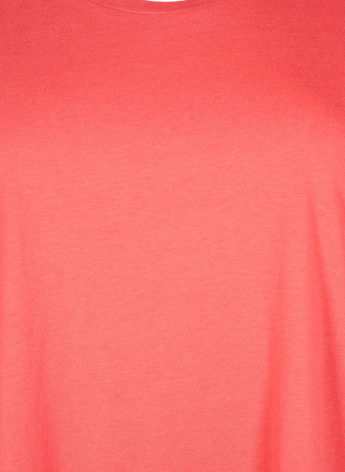 T-shirt met korte mouwen van katoenmix, Rood, Packshot image number 2