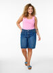 Haut uni Basic en coton, Rose, Model image number 1