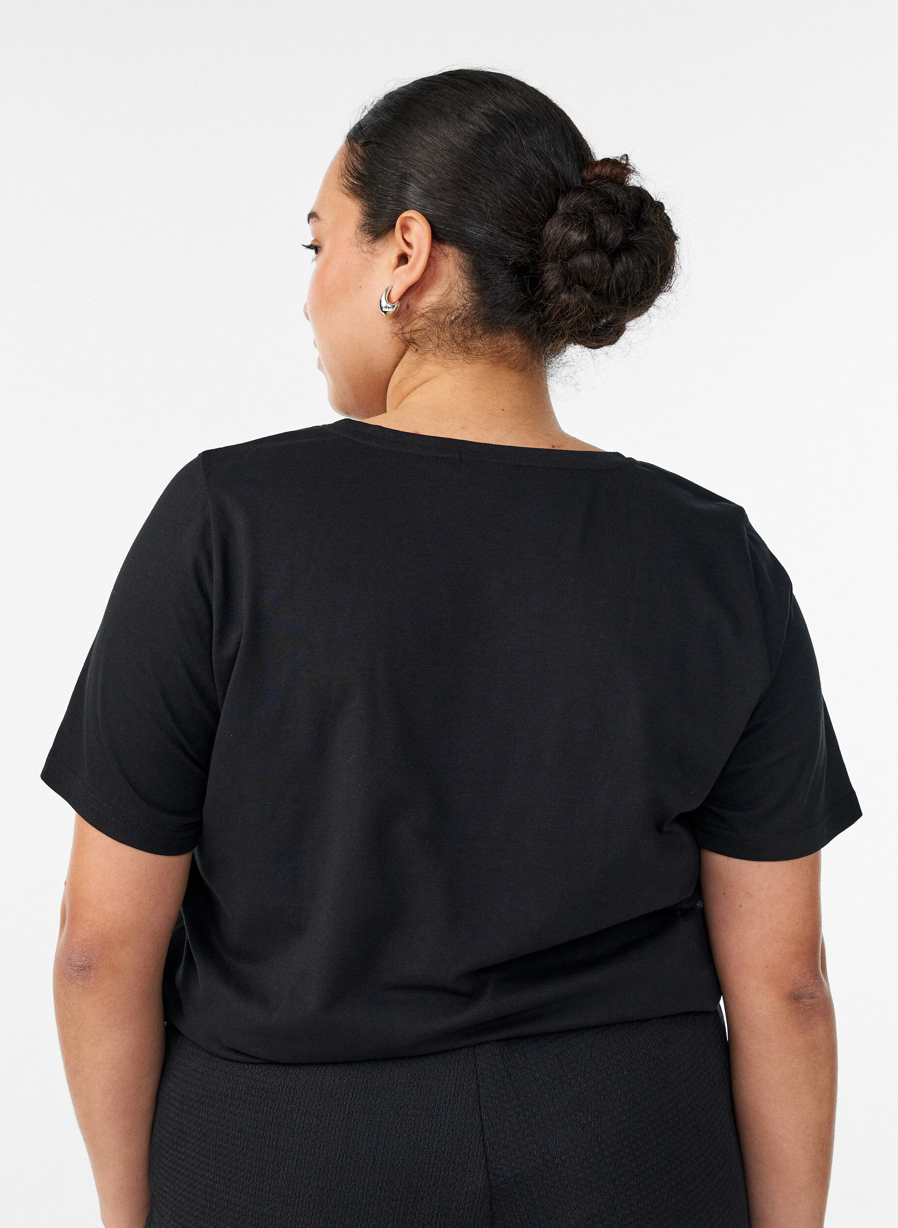 ZizziT-shirt met motief, Zwart, Model image number 2