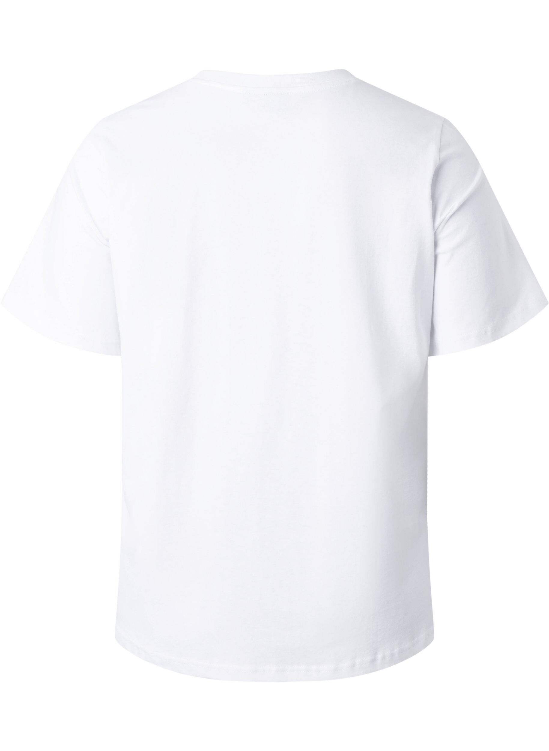 ZizziT-shirt van biologisch katoen met tekst, White HARMONY, Packshot image number 1