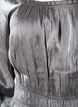 Zilverkleurige blouse met 3/4 mouwen en smok, Dark Silver, Packshot image number 2