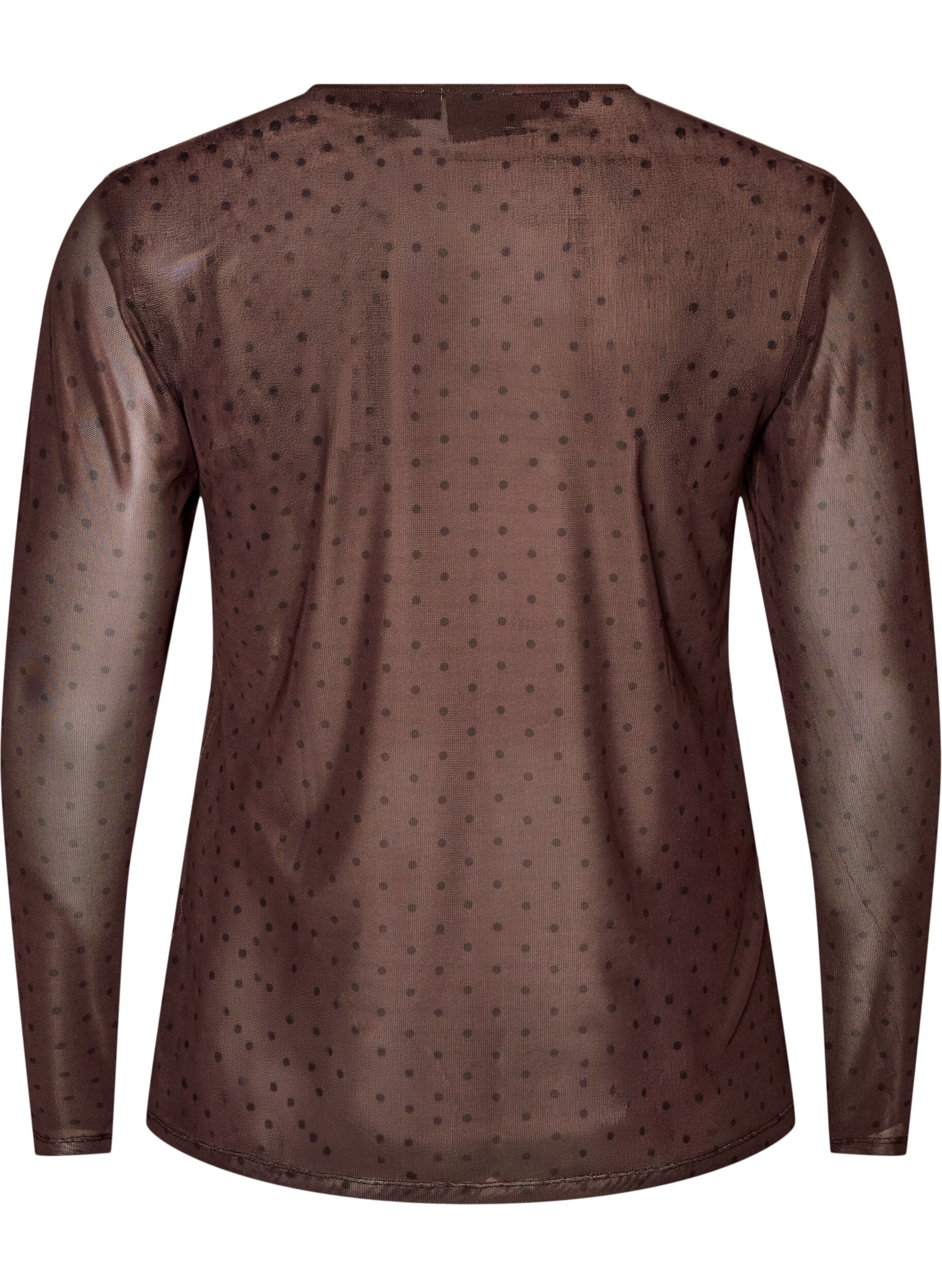 ZizziBlouse en maille avec imprim&eacute;, Marron, Packshot image number 1
