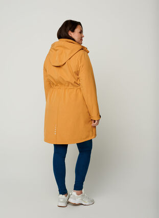 Veste Softshell longue à capuche, Spruce Yellow, Model image number 1