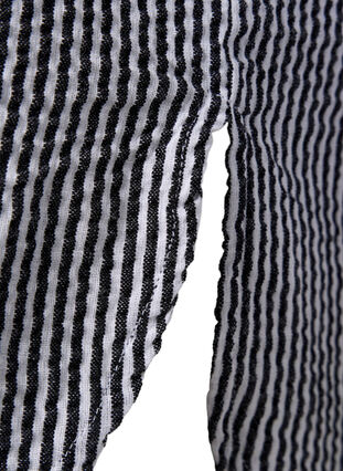 Chemise à manches courtes en coton à rayures, Black Stripe, Packshot image number 3