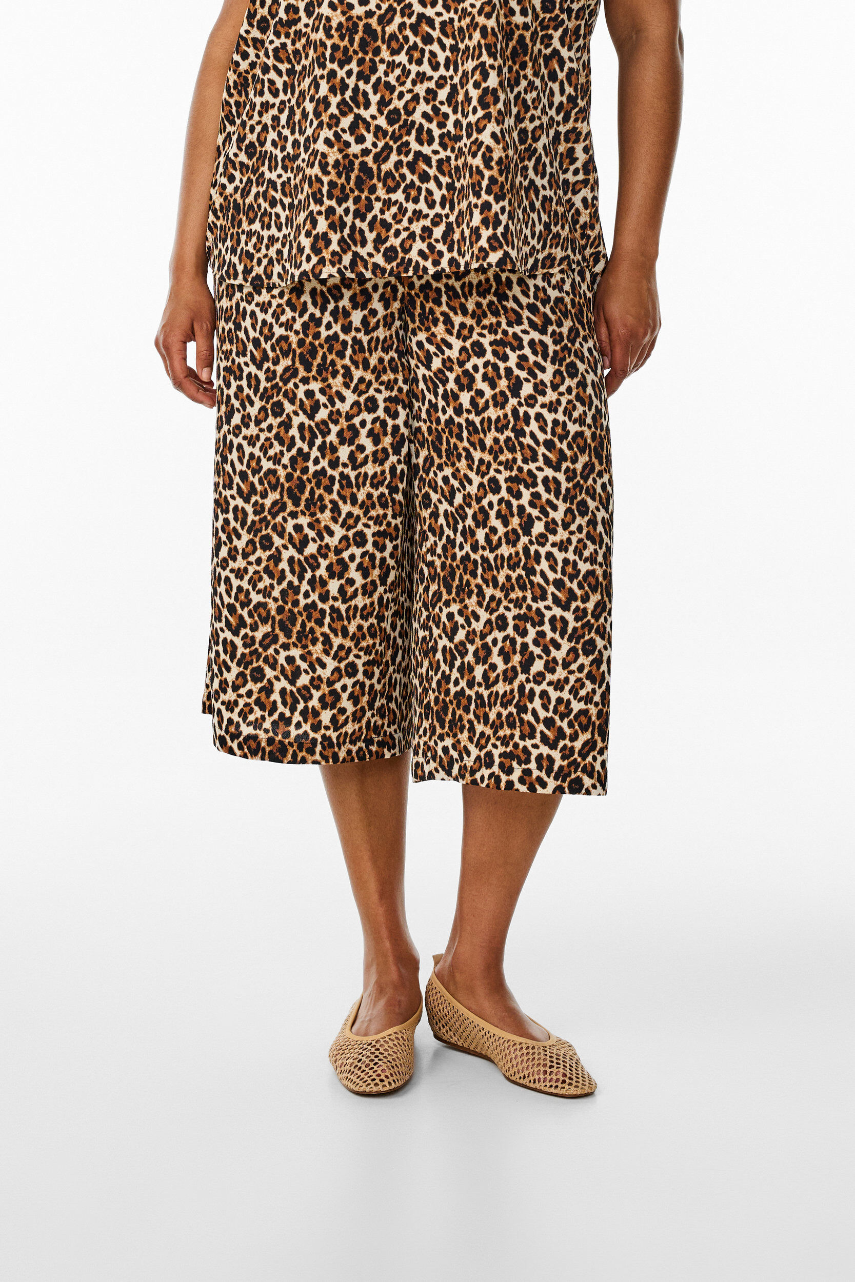 ZizziPantalon ample avec imprim&eacute;, Vert, Model image number 2