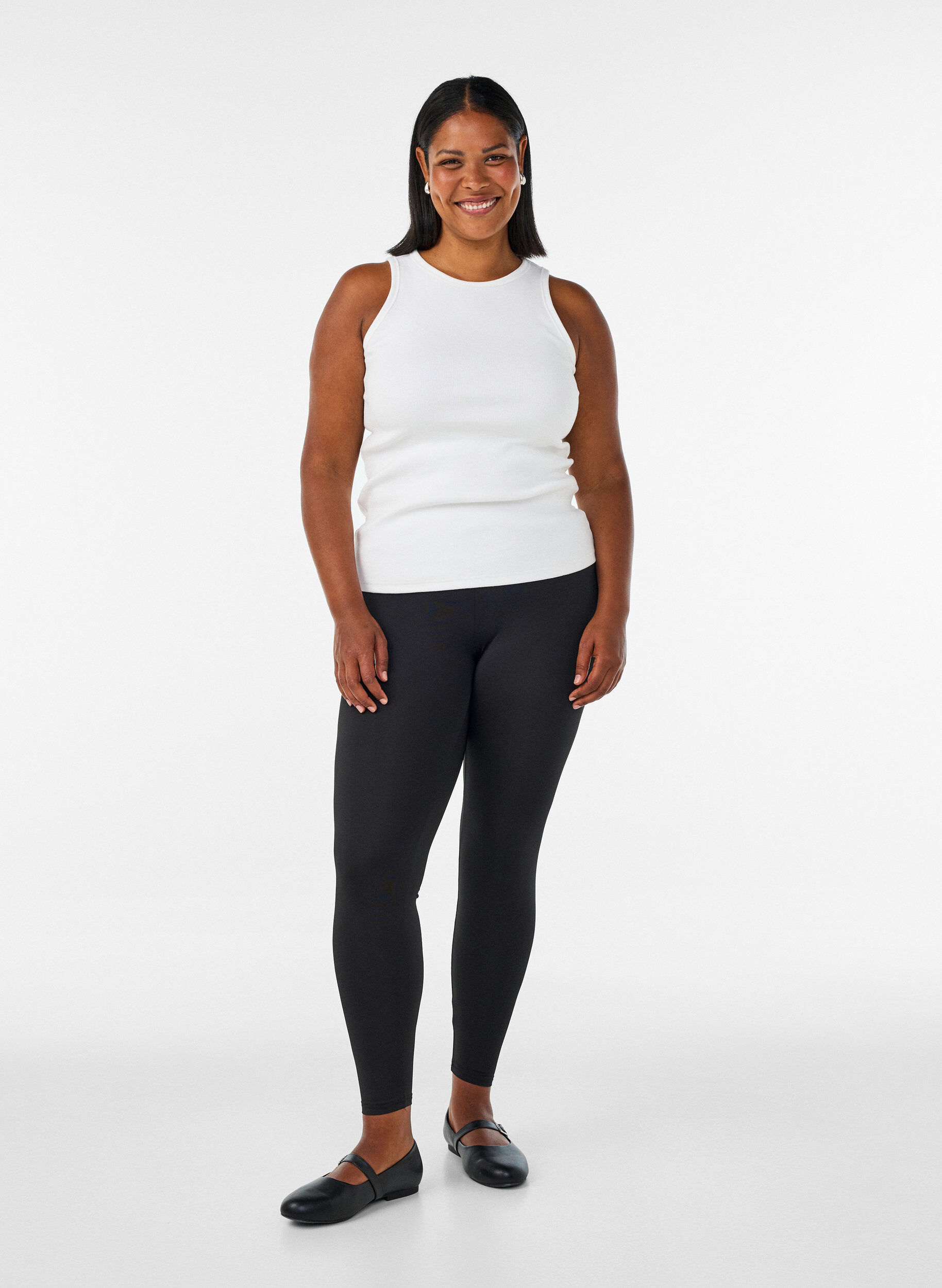 ZizziLeggings basiques 2-pack, Noir, Model image number 1
