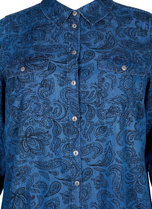 Chemise en coton à carreaux, Blue Paisley, Packshot image number 2