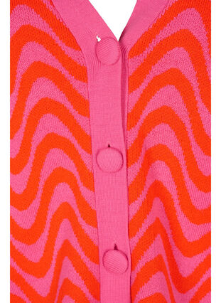 Cardigan tricoté avec motif et boutons, Hot Pink Comb., Packshot image number 2