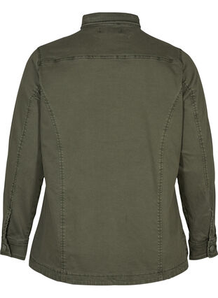 Korte jas in katoen, Army Green, Packshot image number 1