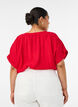 Viscose blouse met knoopjes en textuur, Rood, Model image number 2