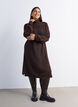 Robe en maille &agrave; col roul&eacute;, Marron, Model image number 1