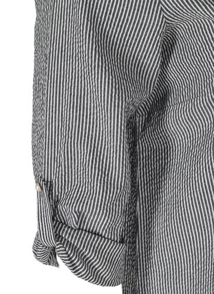 Robe rayée en coton, Black Stripe, Packshot image number 3